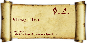 Virág Lina névjegykártya