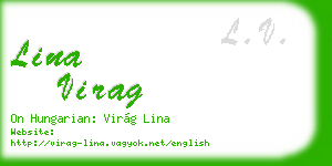 lina virag business card